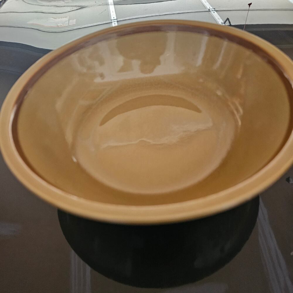Vintage Bristol Stoneware  Bowl Michele 7280 Japan Beige / Brown 9.5" x 2"